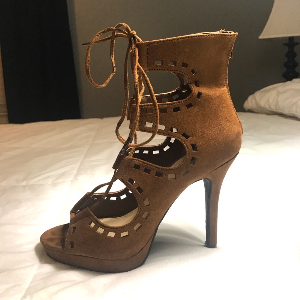 Forever 21 Lace Up Gladiator Sandal Heels